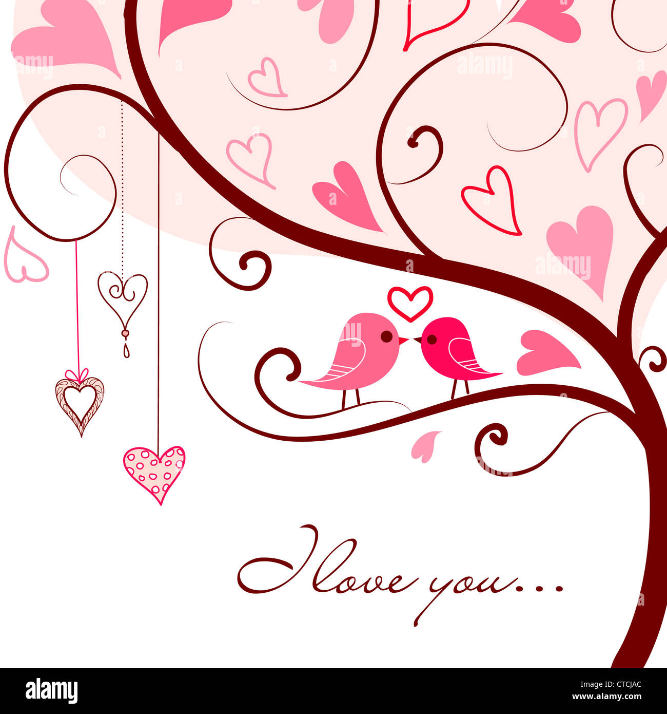 Due uccelli in amore Foto Stock