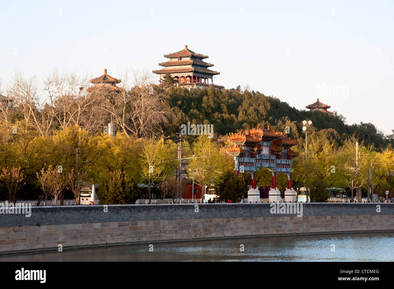 Parco Jingshan, lato nord della città proibita, più di 800 anni, Pechino Foto Stock