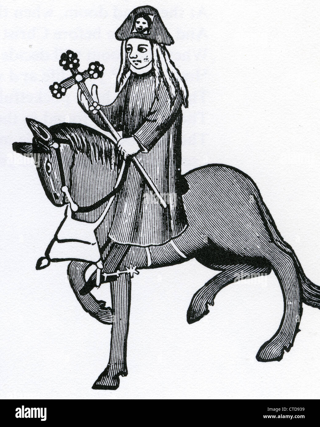 I Canterbury Tales di Geoffrey Chaucer - il Pardoner sin dalla prima edizione Foto Stock