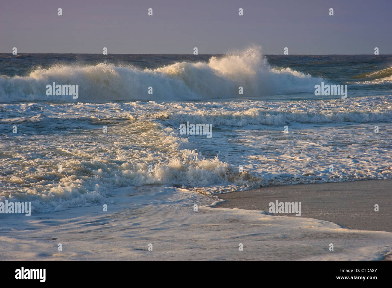 Ocean Waves & Surf, Maryland, Stati Uniti d'America Foto Stock