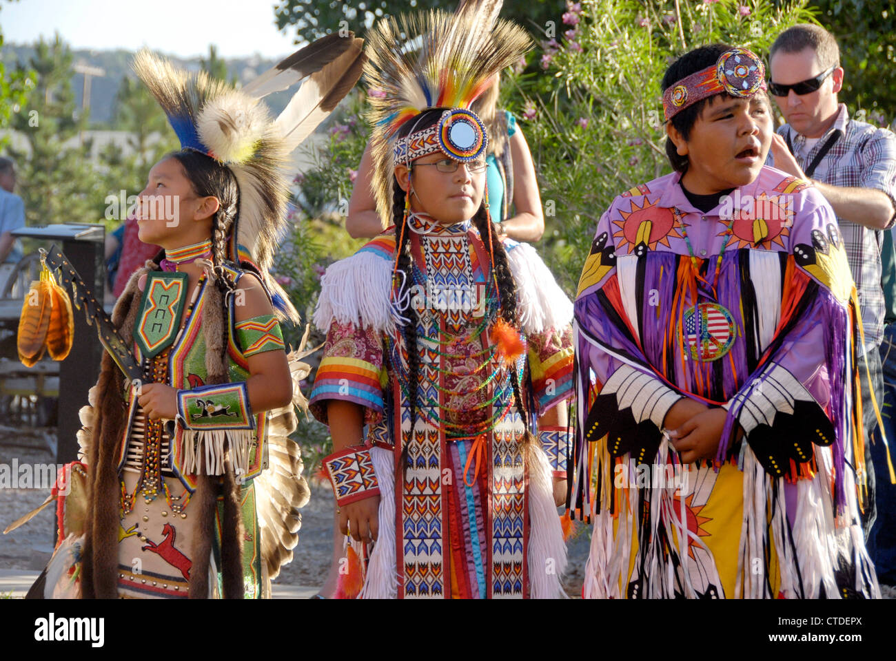 Gli Indiani Paiute mostrare alla frontiera Homestead State Park, Cedar City, Utah Foto Stock