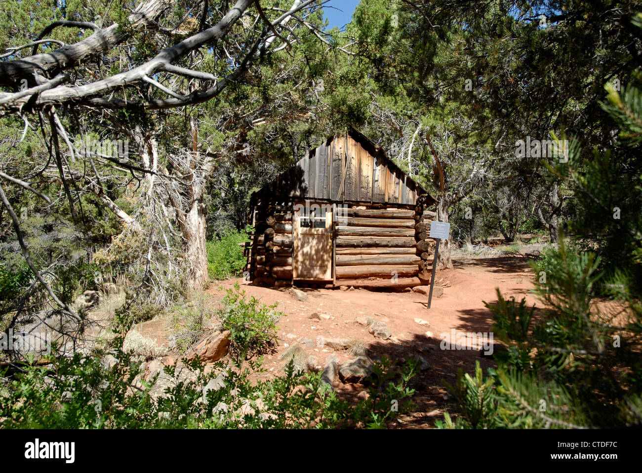 Pioneer cabina su Taylor Creek Trail nel Kolob Canyon Zion National Park, Utah Foto Stock