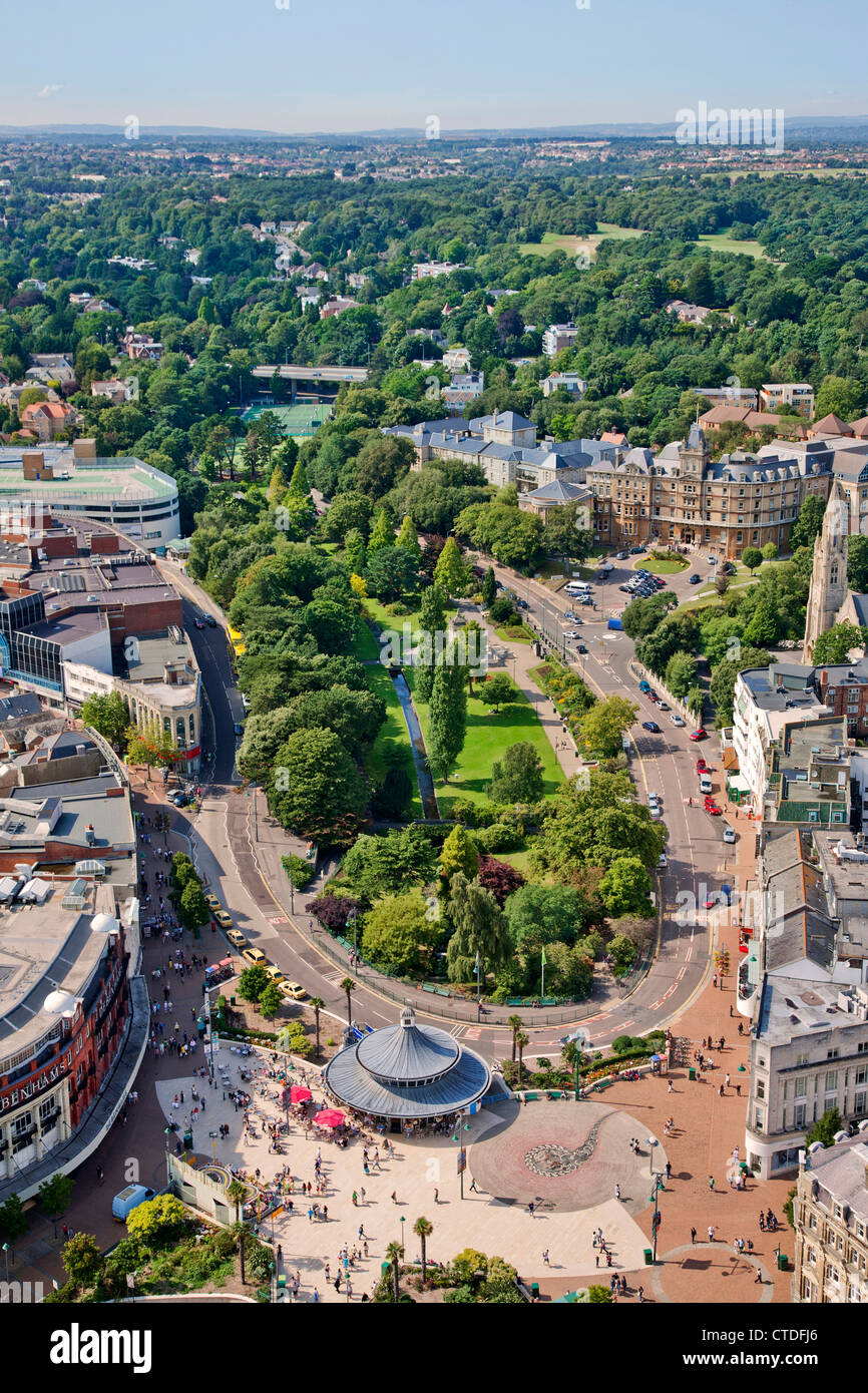 Vista aerea di Bournemouth City Centre, Dorset, England, Regno Unito, EurUnited unito. In Inghilterra. Il Dorset. Bournemouth. Citope Foto Stock