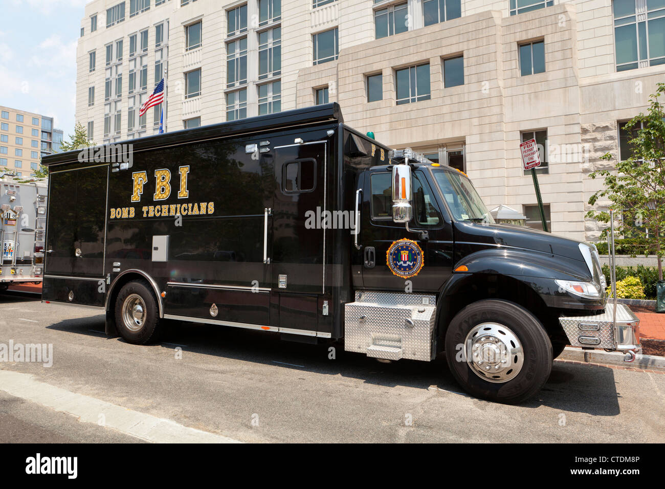 FBI bomba furgone del tecnico in campo FBI Office - Washington DC, Stati Uniti d'America Foto Stock