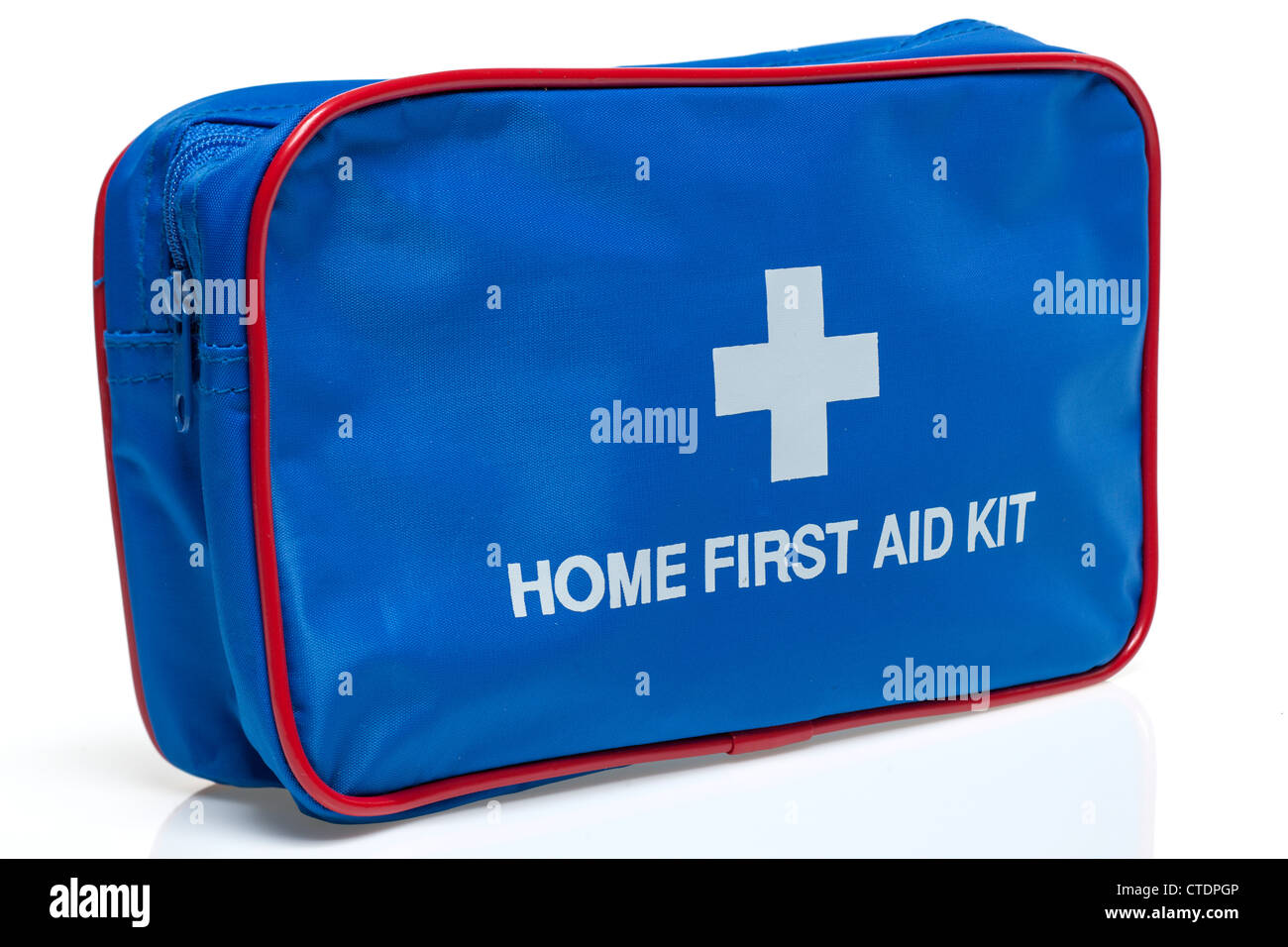 Con zip blu home kit di primo soccorso Foto Stock
