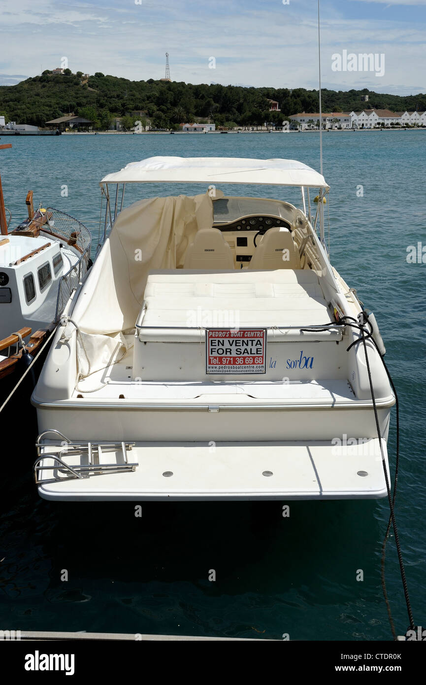 Barche in vendita Mahon Minorca spagna Foto Stock