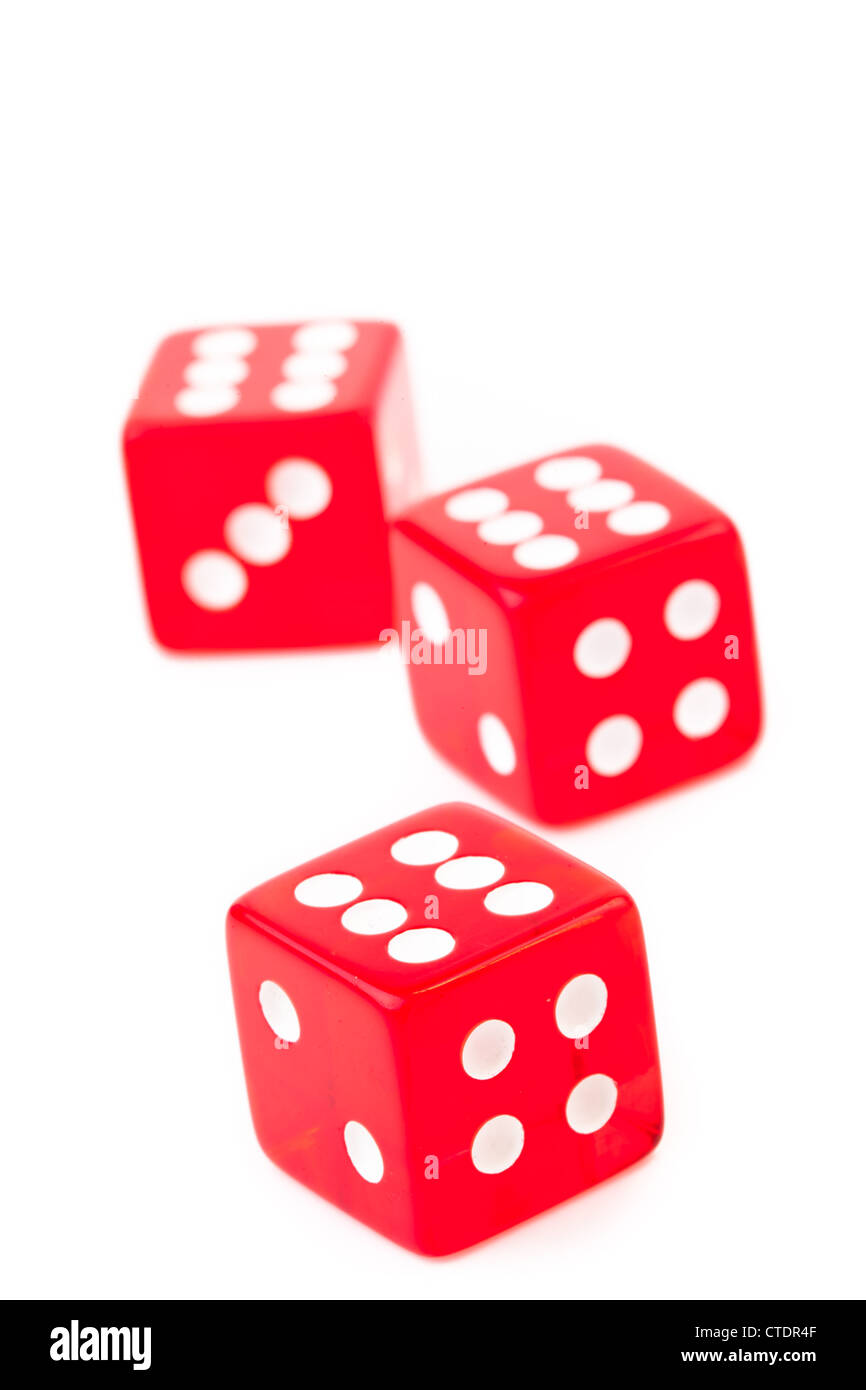 Tre dadi Foto Stock