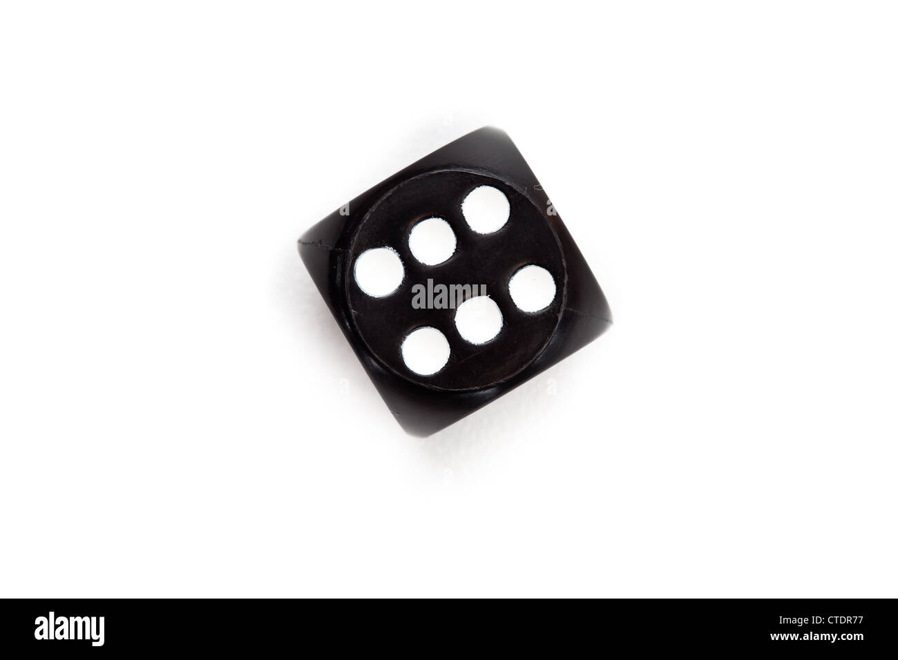 Nero dice che designa il numero sei Foto Stock