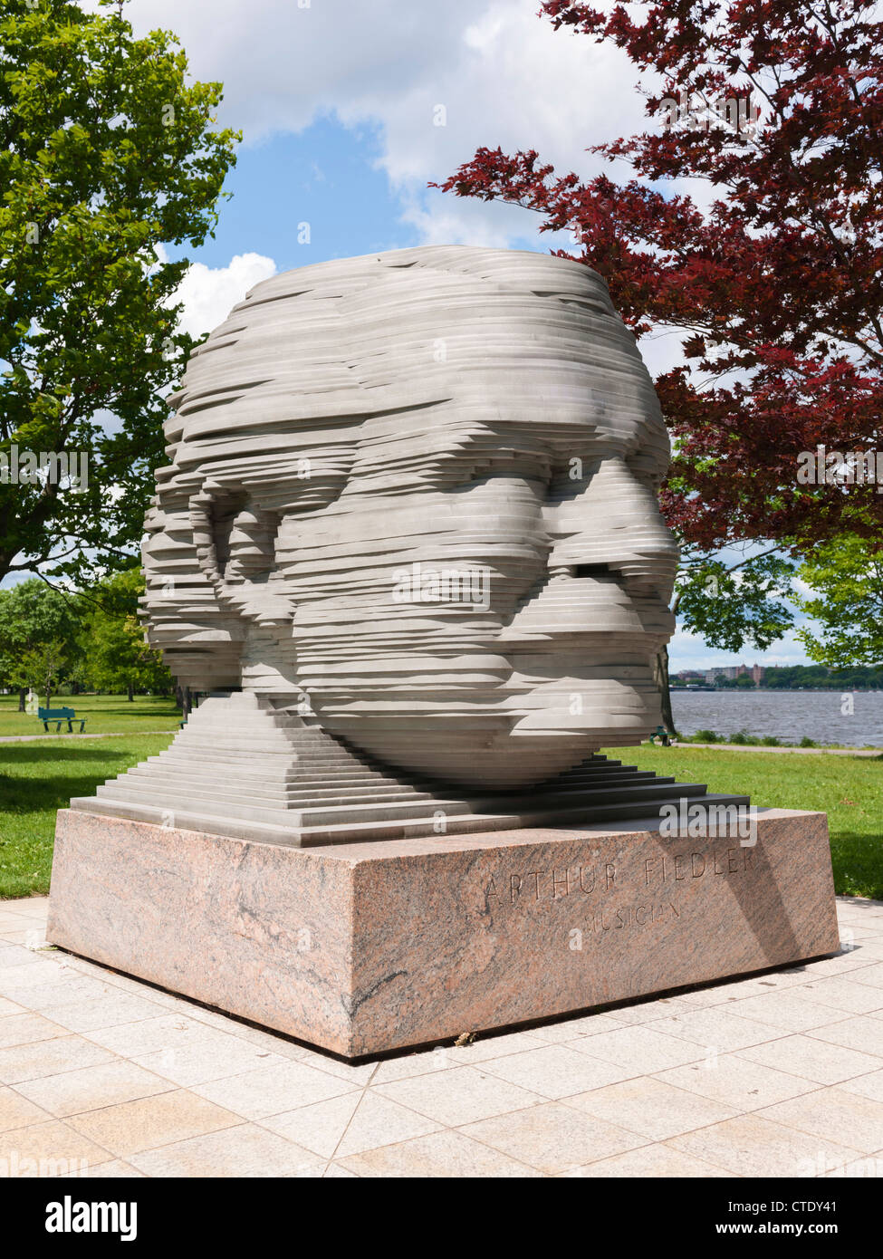 Arthur Fiedler scultura, Boston Foto Stock