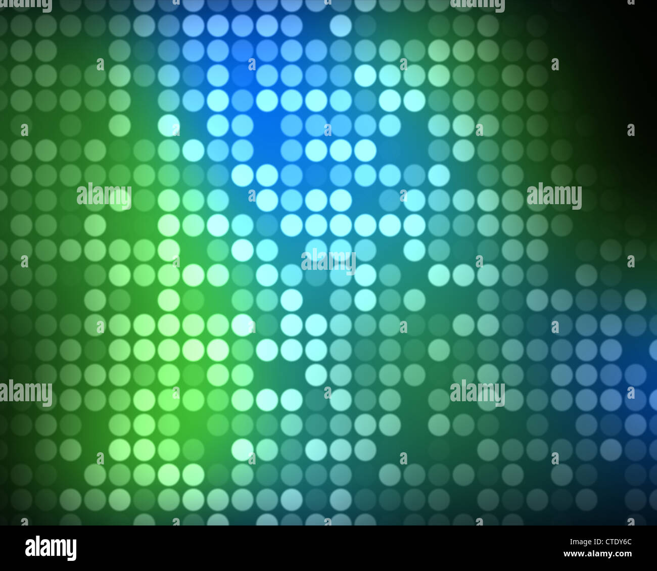 Multipli di colore verde e blu dots Foto Stock