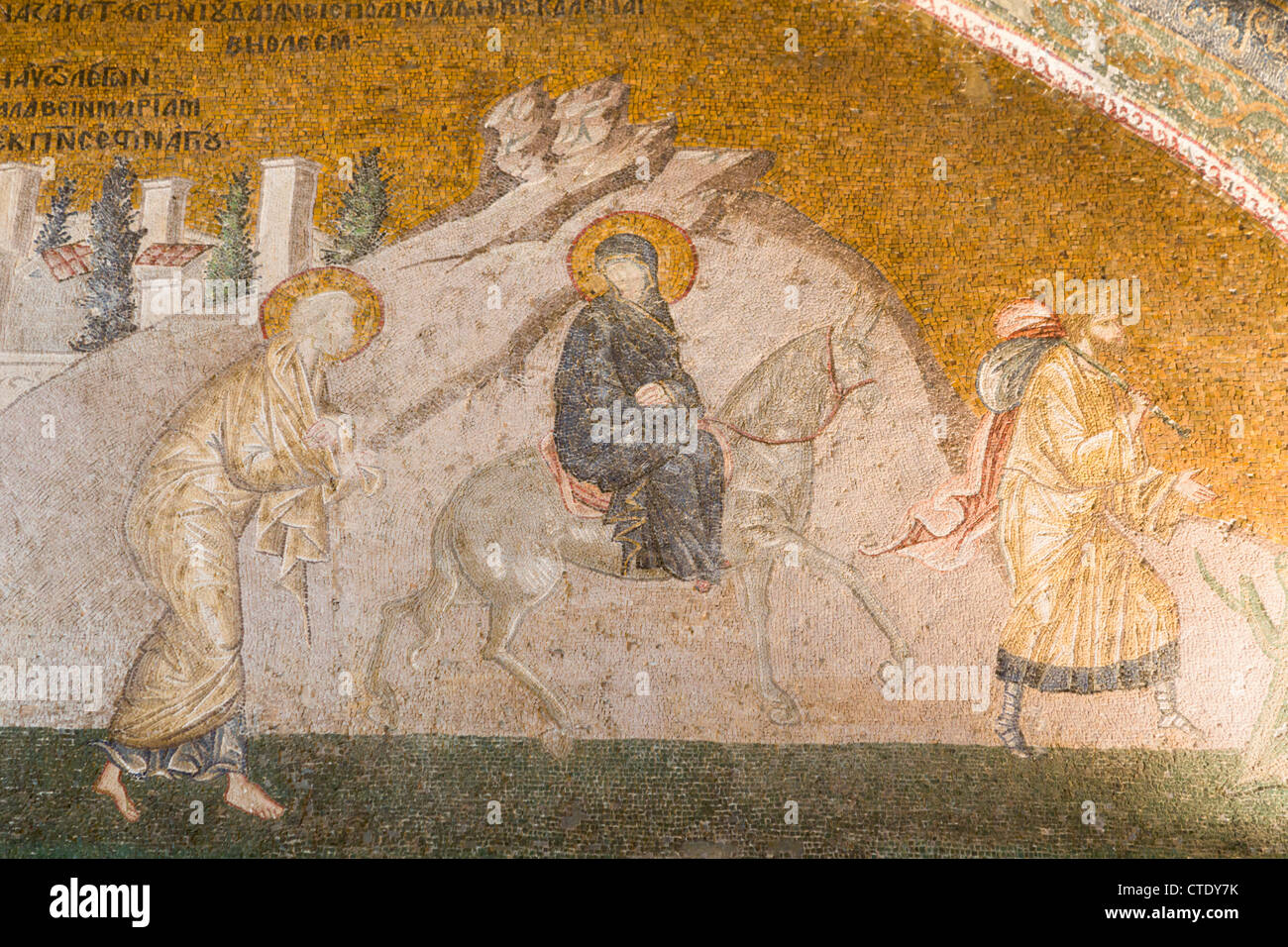 Viaggio Di Maria E Giuseppe Verso Betlemme Istanbul, Turchia. La chiesa bizantina di San Salvatore in Chora