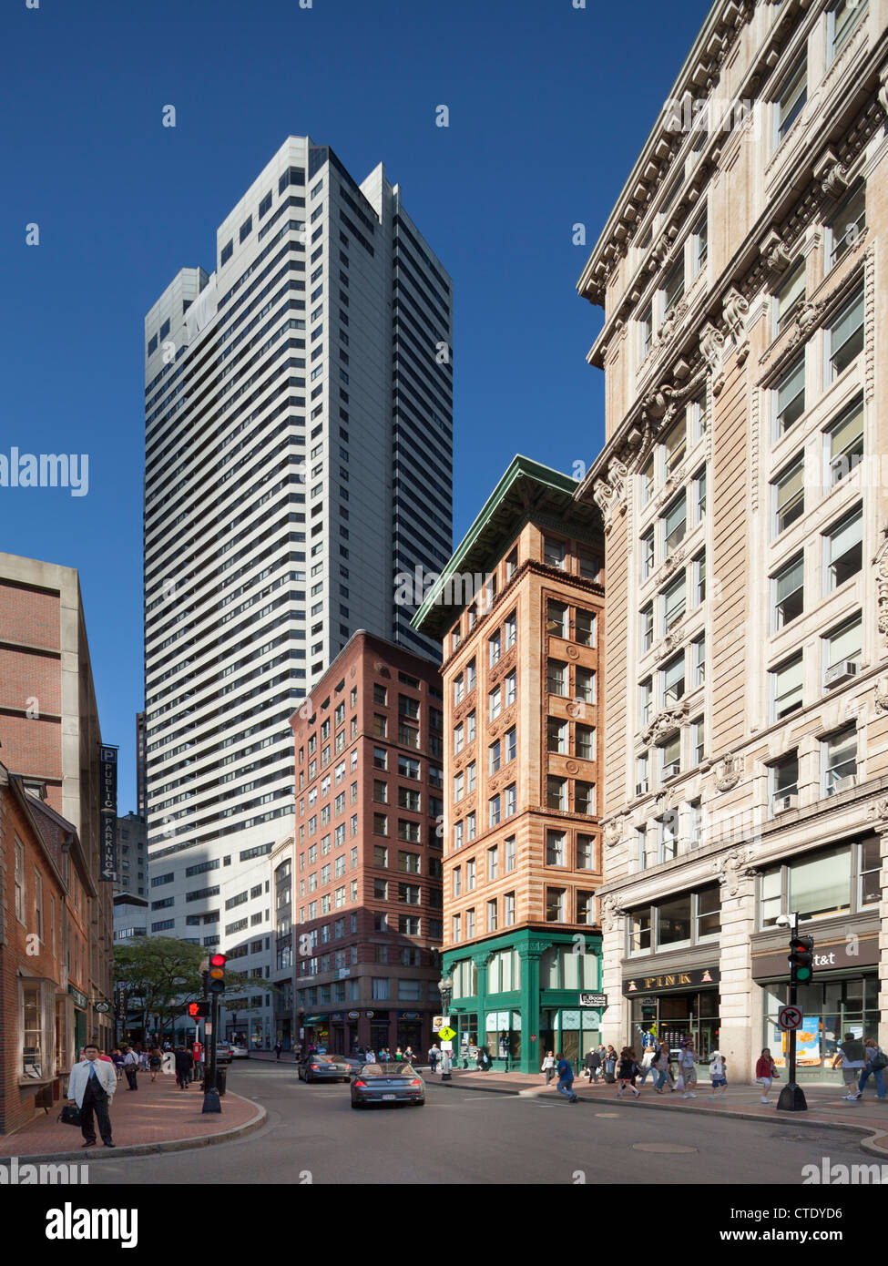 La storica Freedom Trail di Boston Downtown Foto Stock