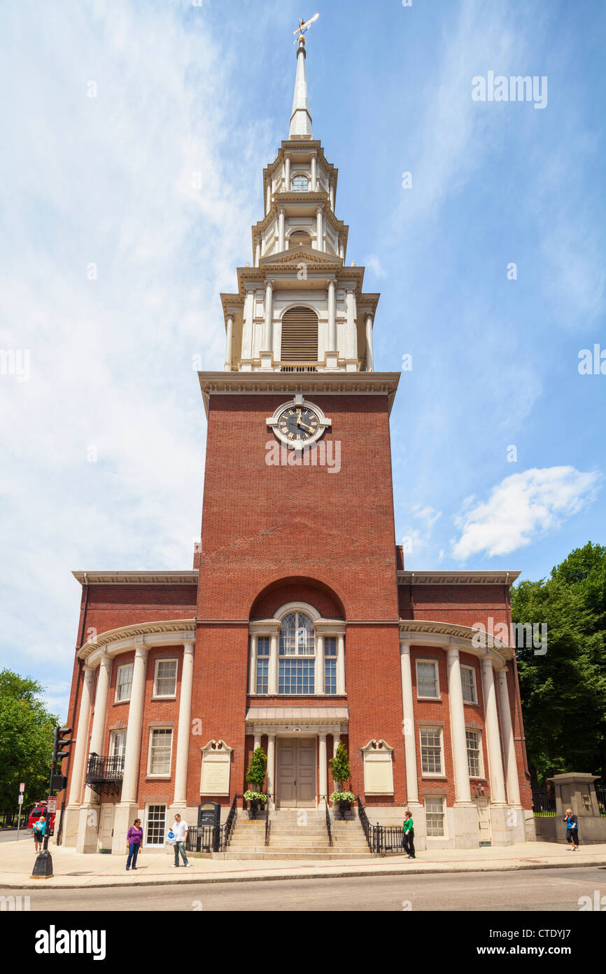 Park Street Church, Boston Foto Stock