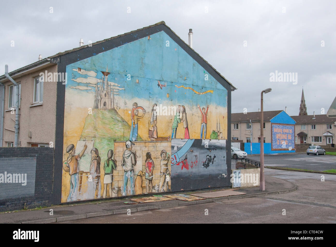 Lealisti murale in quella protestante shankill nella parte occidentale di Belfast Foto Stock