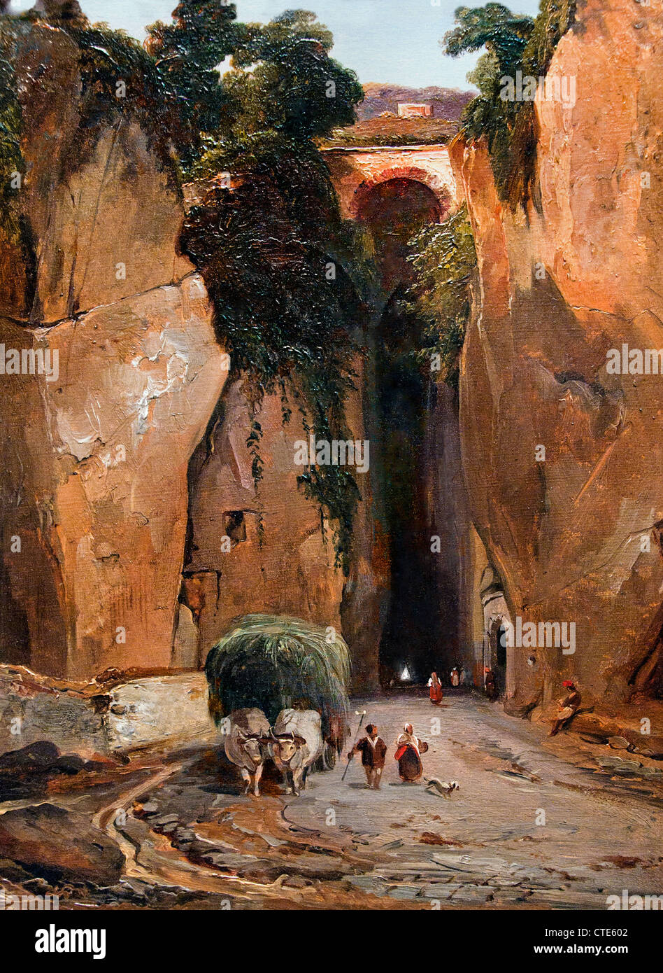 L'ingresso alla grotta di Posilipo 1821 da Charles Rémond Francese Parigi 1795-1875 Francia Foto Stock