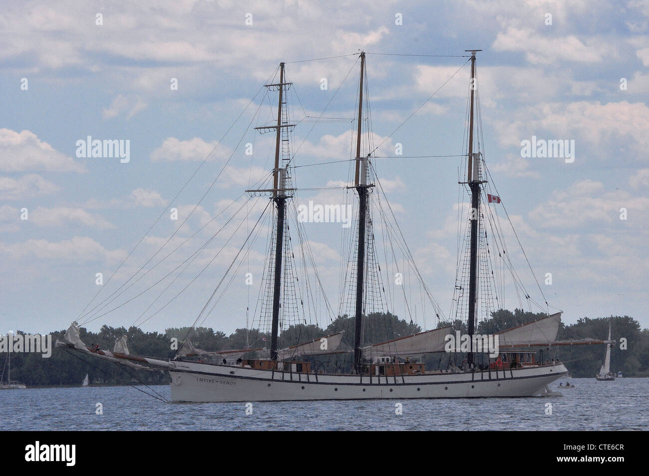 Tre Masted Schooner chiamato Empire Sandy,Toronto, Canada Foto Stock