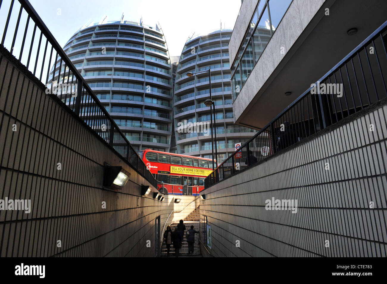 La metropolitana di Londra, City of London, di Tower Hill Tube. Foto Stock