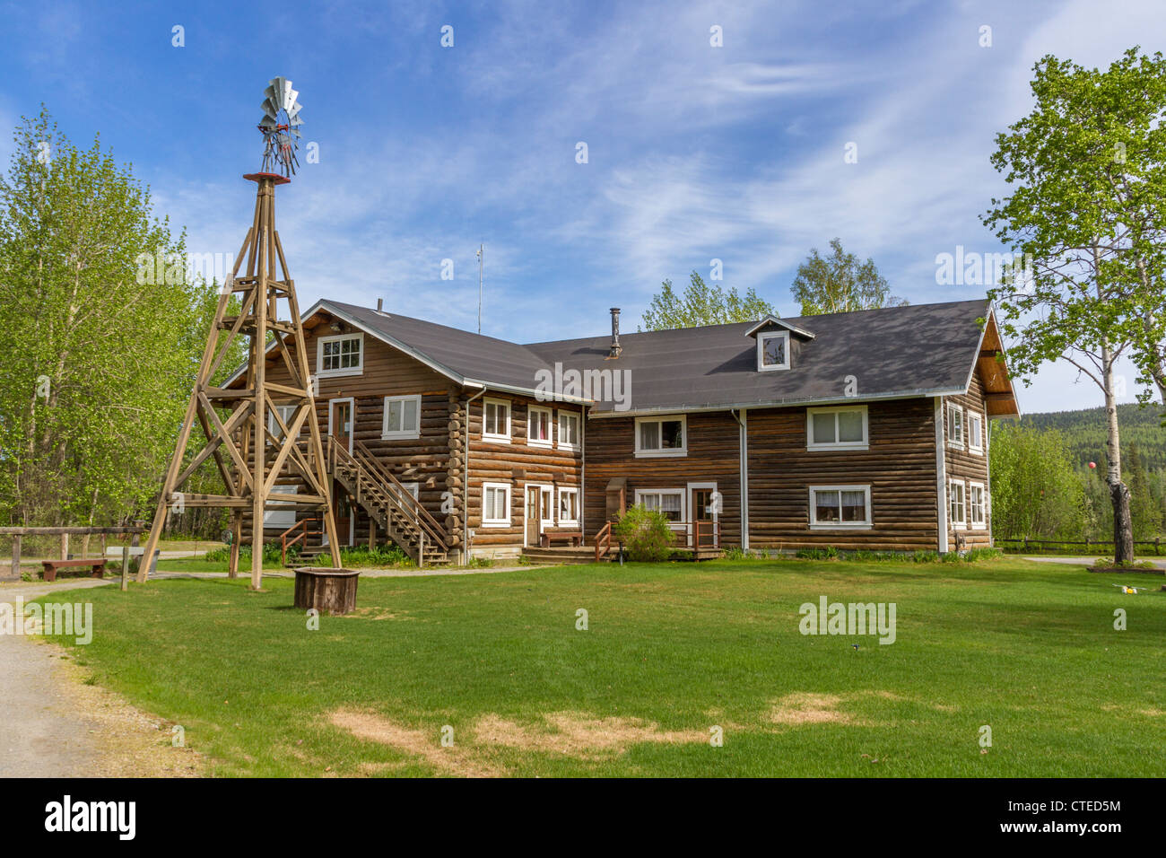 RIKAa's Roadhouse museo di storia vivente nel parco statale dell'Alaska Big Delta state Historical Park vicino a Fairbanks, Alaska. Foto Stock