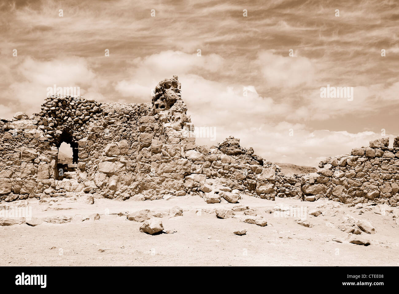 Masada - antica fortezza nel sud di Israele, sul bordo orientale del Deserto della Giudea affacciata sul Mar Morto. UNESCO Foto Stock