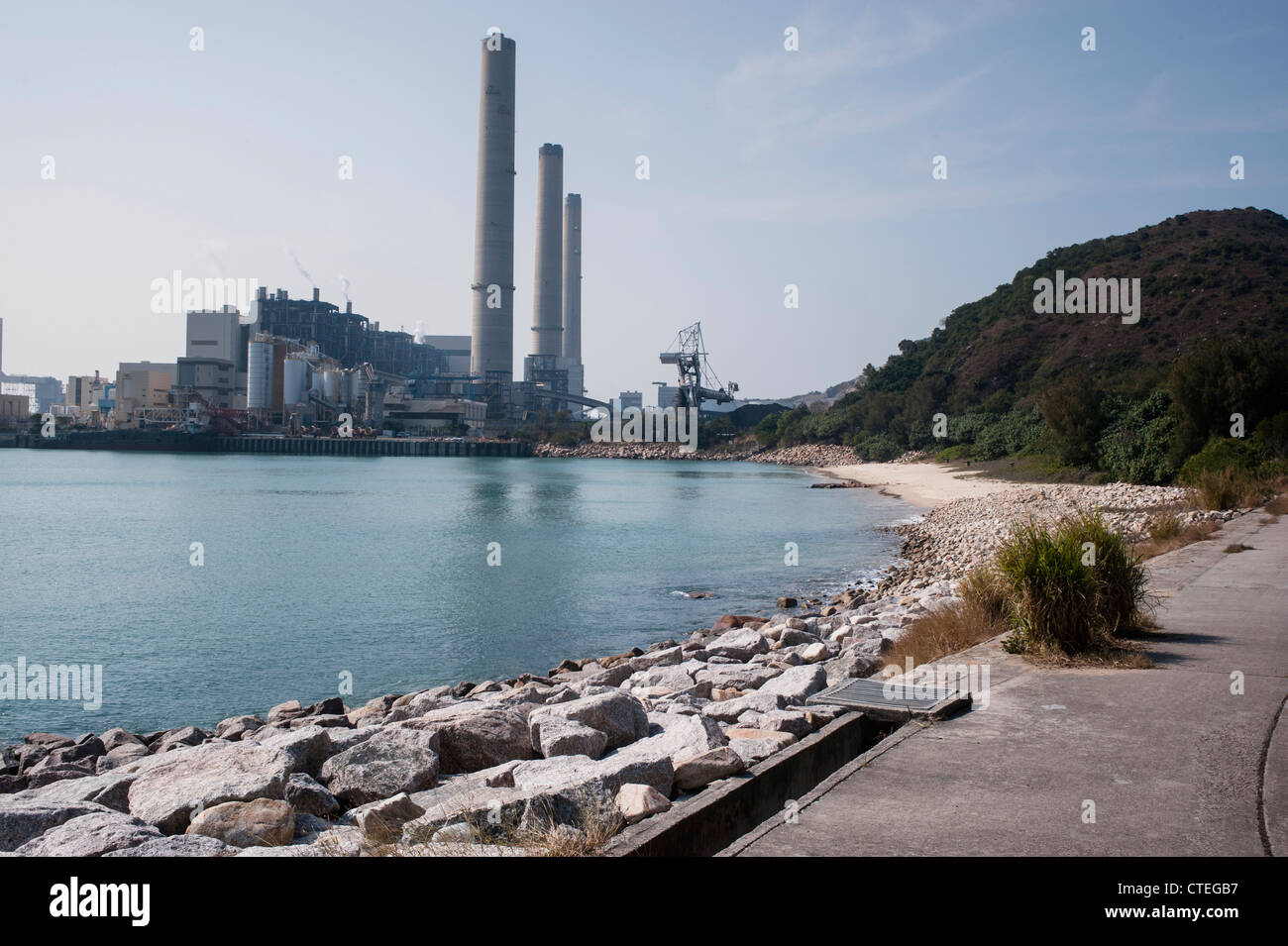 Lamma island, mezz ora di traghetto da Hong Kong Central è una destinazione ideale per trascorrere una giornata nel territorio senza auto Foto Stock