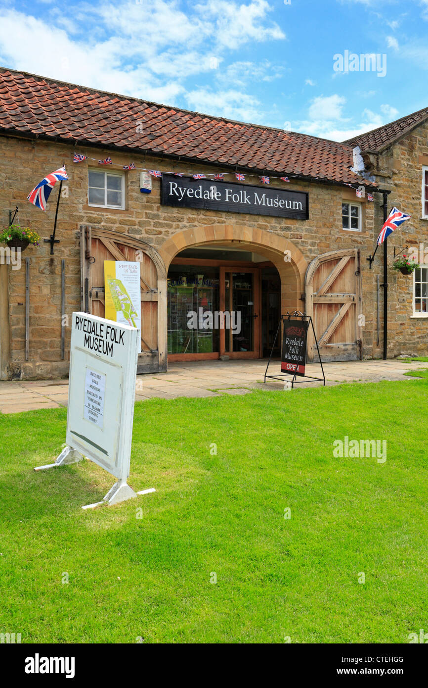 Ryedale Folk Museum, Hutton Le Hole, North Yorkshire, North York Moors National Park, Inghilterra, Regno Unito. Foto Stock