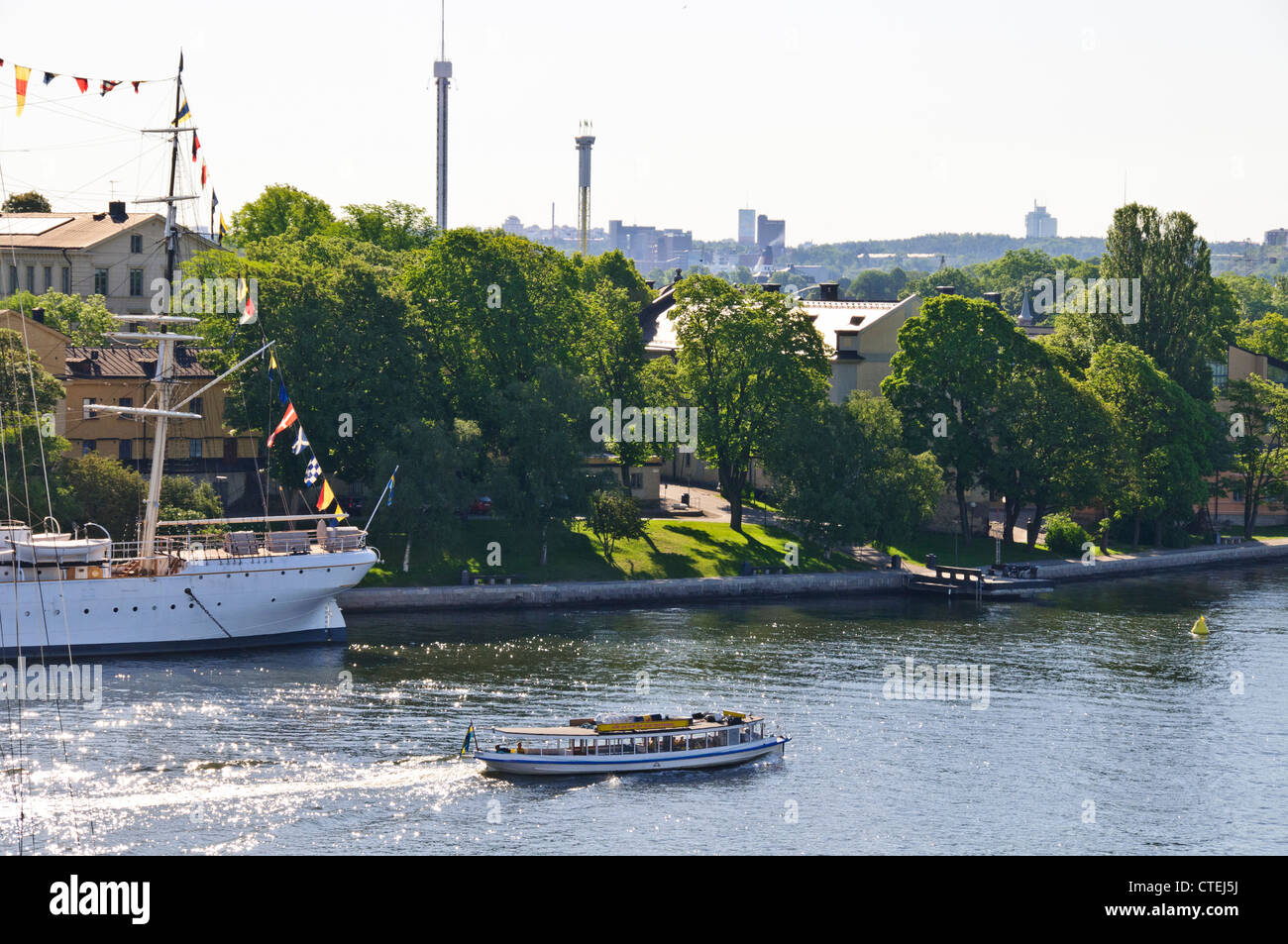 Vedute di isola di Skeppsholmen,posizionato strategicamente presso il Mar Baltico ingresso al porto interno,,Stoccolma Svezia,Scandinavia Foto Stock