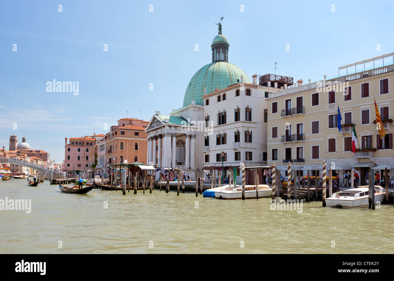Paesaggio urbano prese sul Canal Grande Venezia Italia Foto Stock