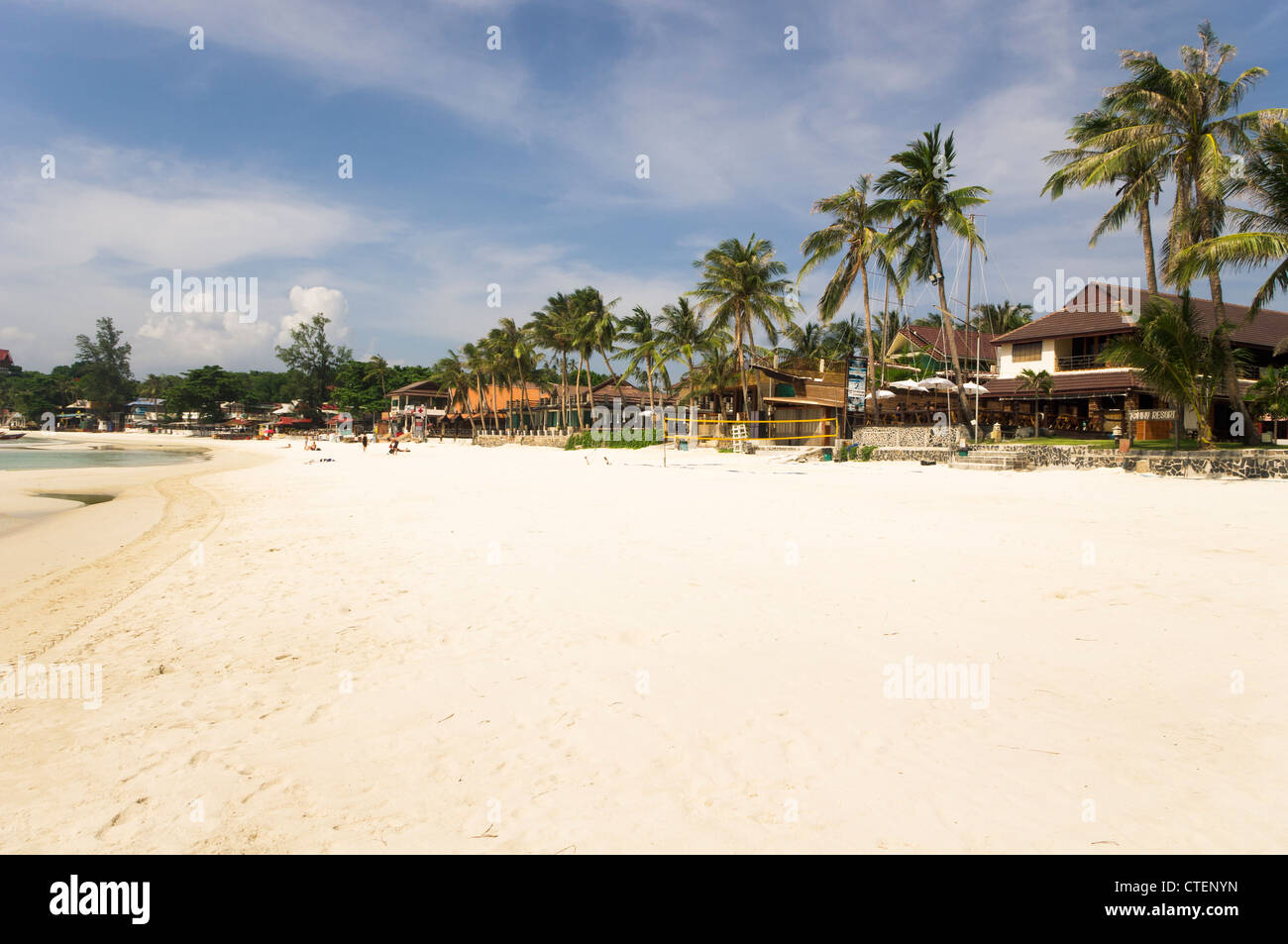 Haad Rin la sabbia bianca della spiaggia di Koh Phangan di Thailandia, luna piena location per party. Foto Stock