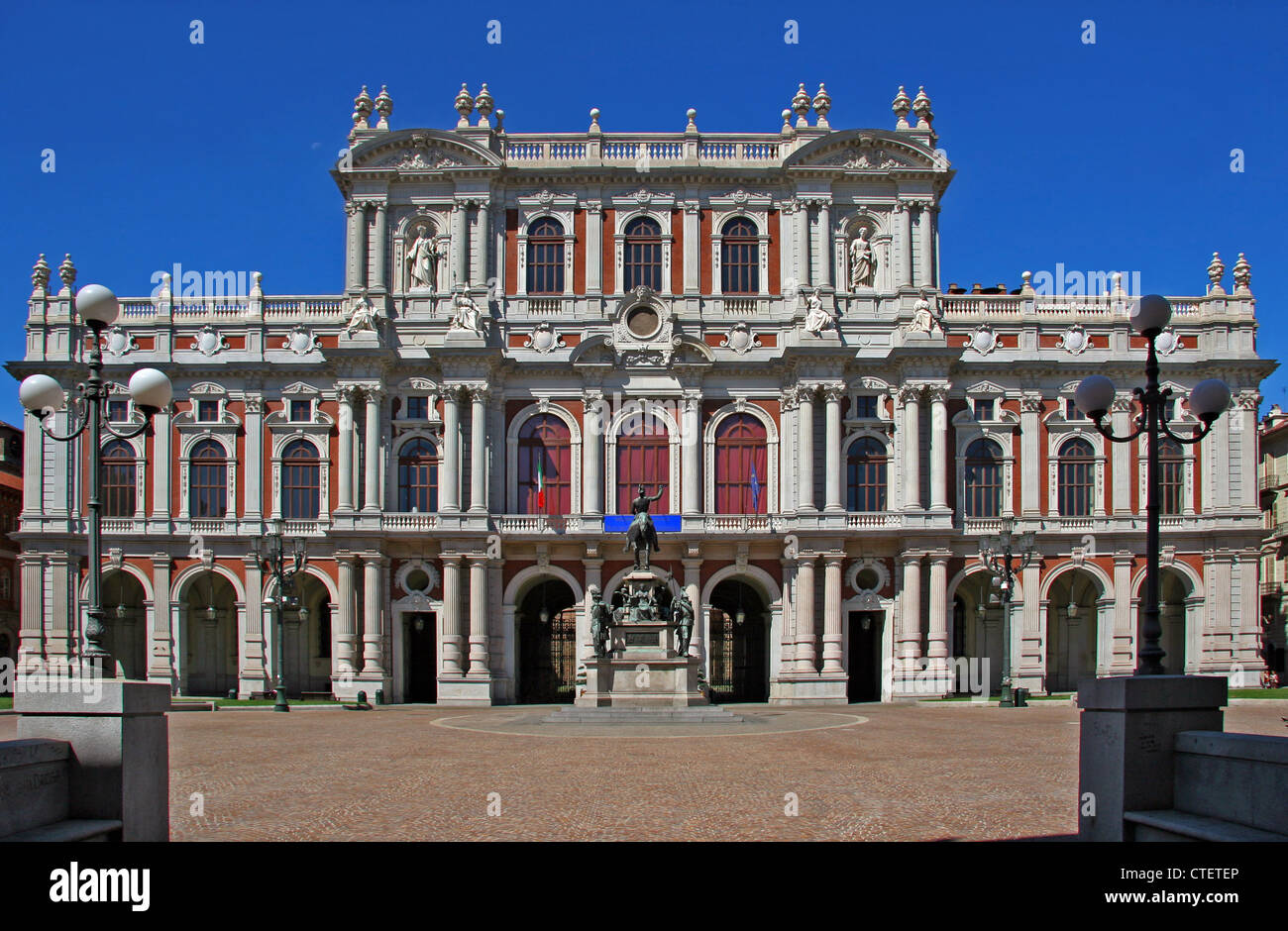 Palazzo Carignano di Torino. Foto Stock