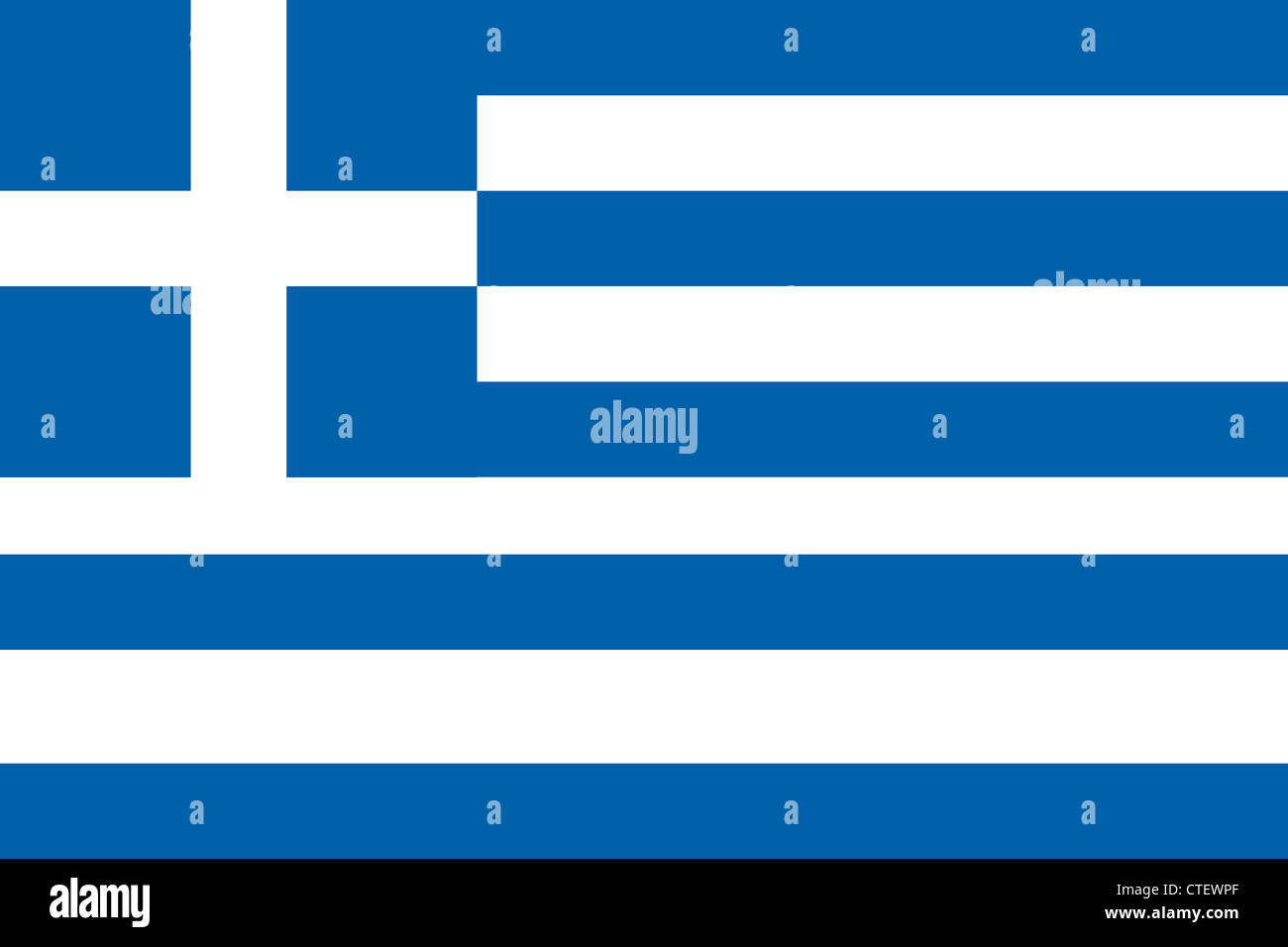 Un'immagine della bandiera nazionale della Grecia Foto Stock