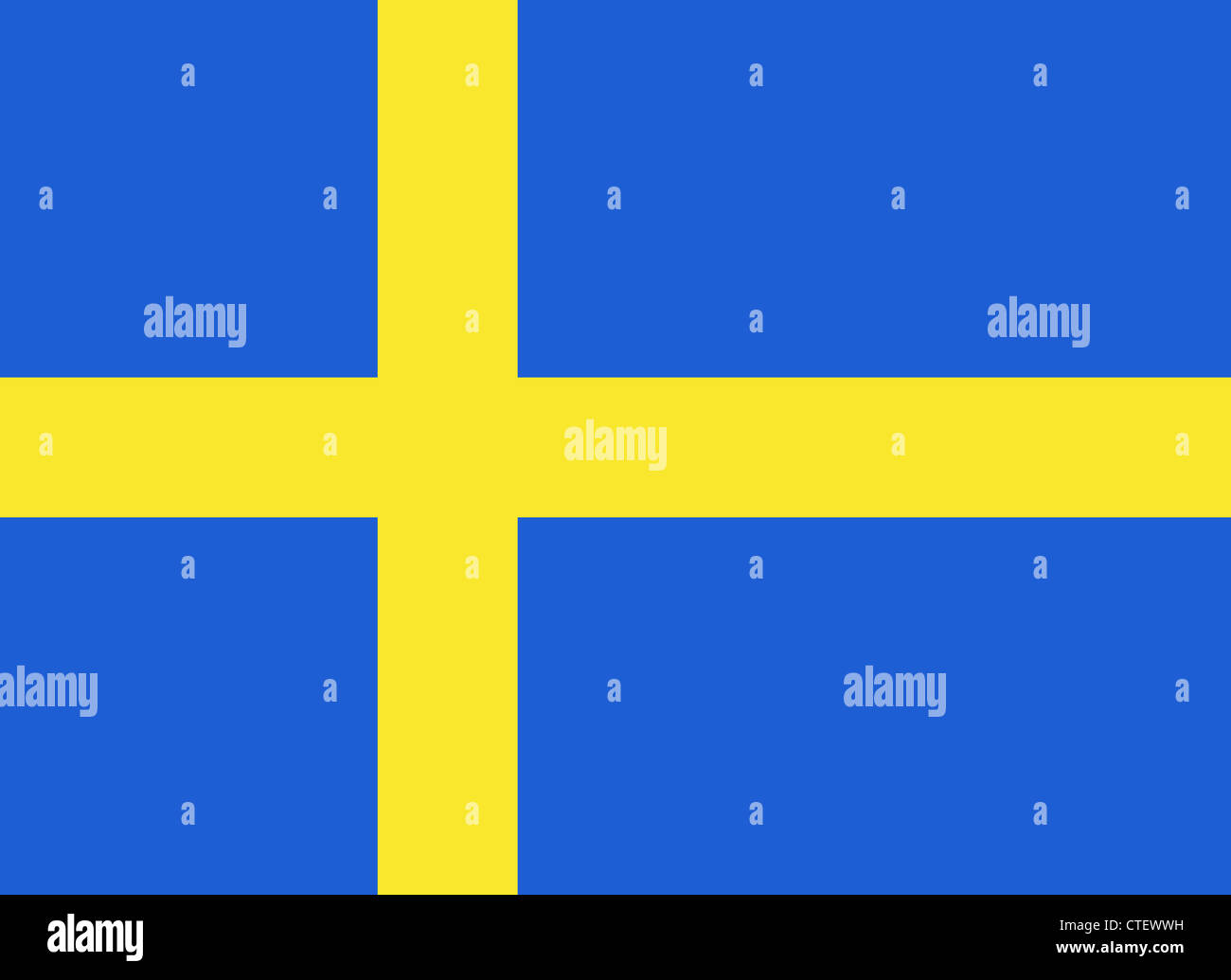 La bandiera della Svezia è una nazione scandinava e il più grande paese del Nord Europa Foto Stock