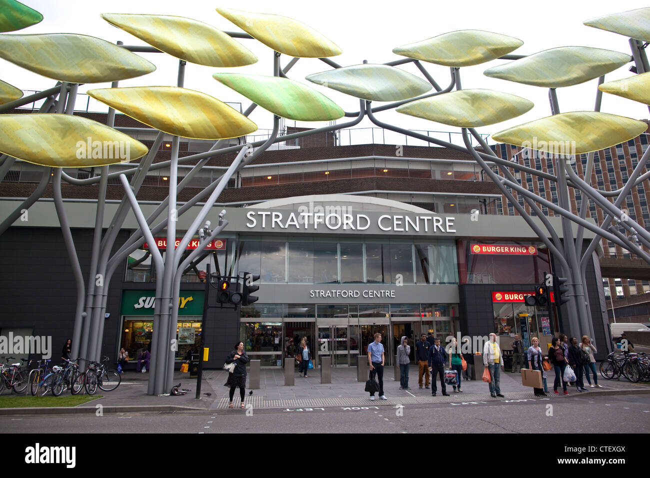 Centro Stratford shopping mall, Stratford East London, England, Regno Unito Foto Stock