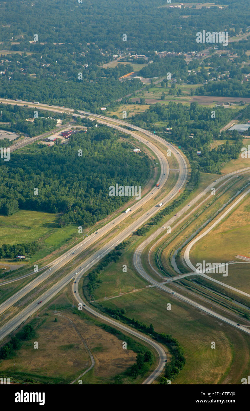 Romulus, Michigan - Traffico sulla Interstate 275, a ovest di Detroit. Foto Stock