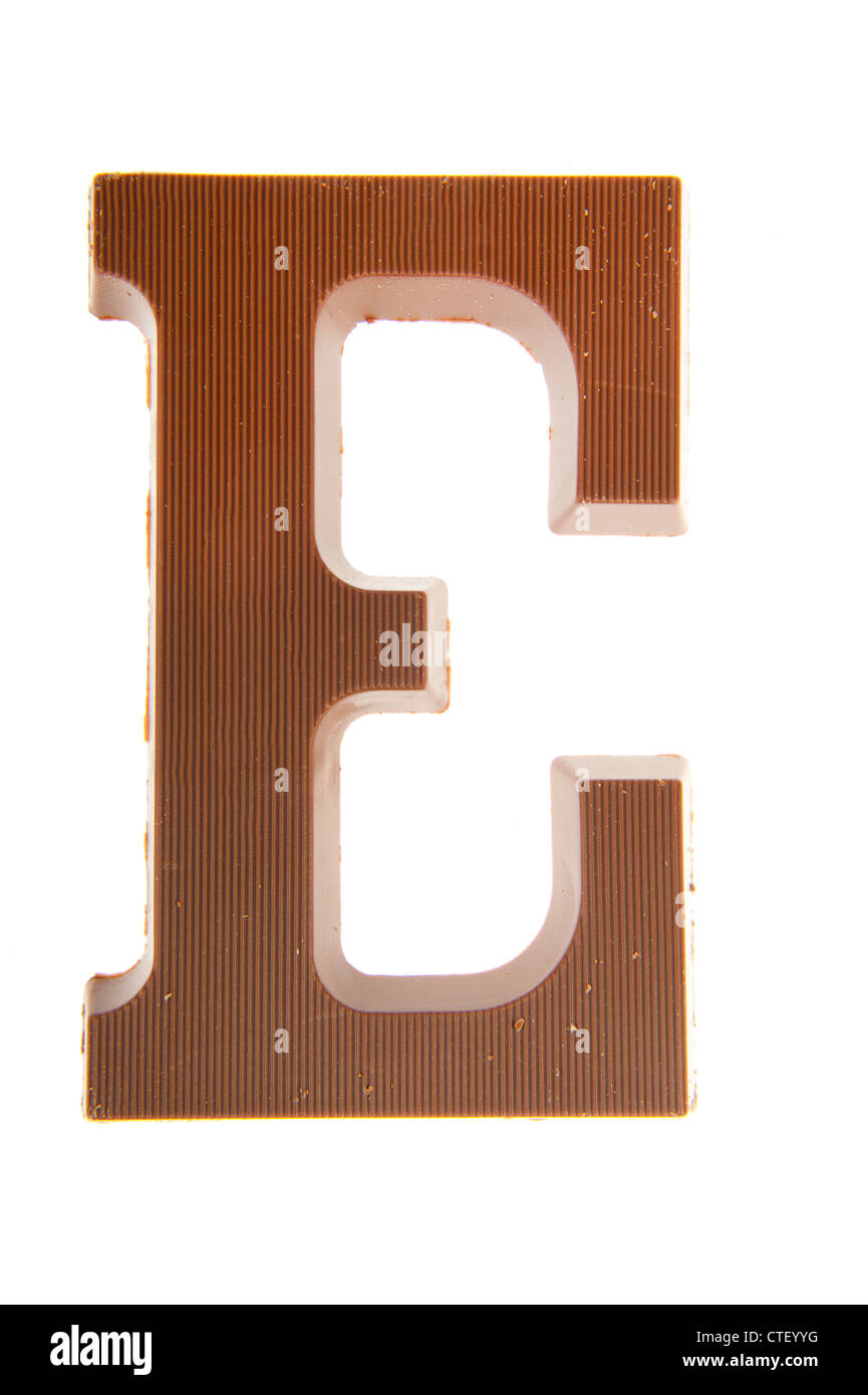Olandese di Sinterklaas cioccolato lettera e isolate su sfondo bianco Foto Stock