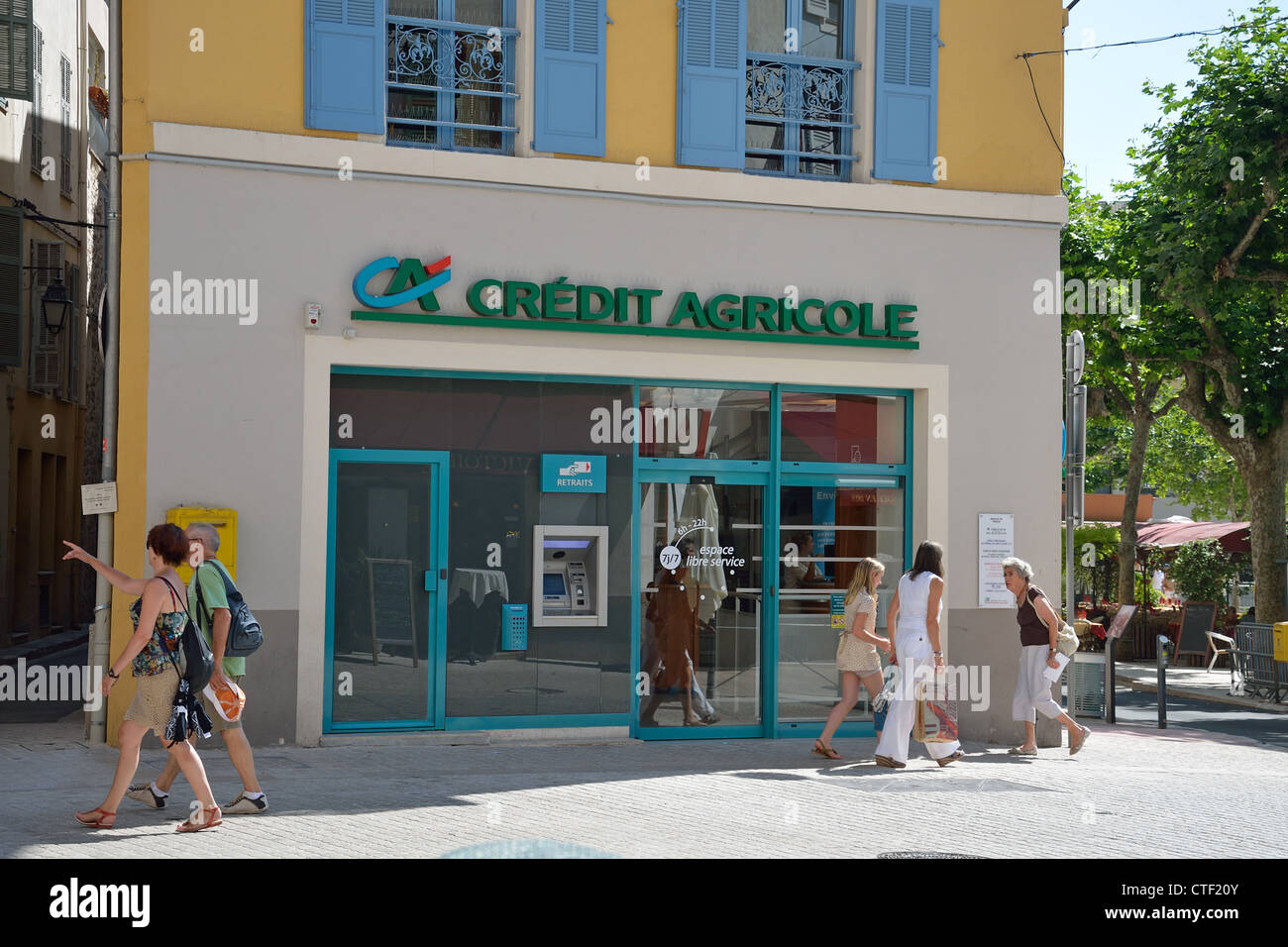 Crédit Agricole S.A.(Casa) banca retail, Vence, Côte d'Azur, Alpes-Maritimes, Provence-Alpes-Côte d'Azur, in Francia Foto Stock