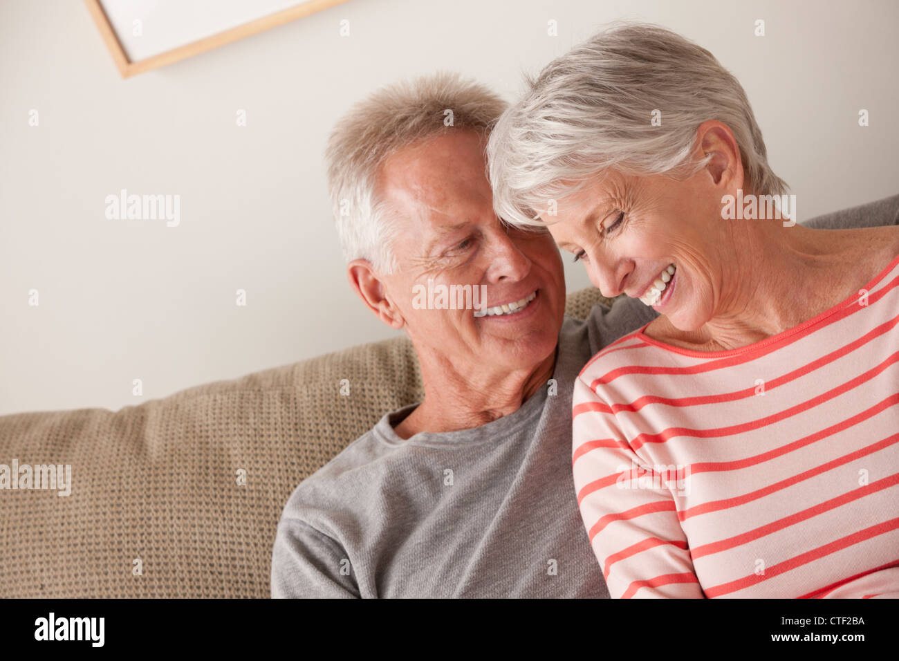 Stati Uniti, California, Los Angeles, Ritratto di sorridere Coppia senior Foto Stock