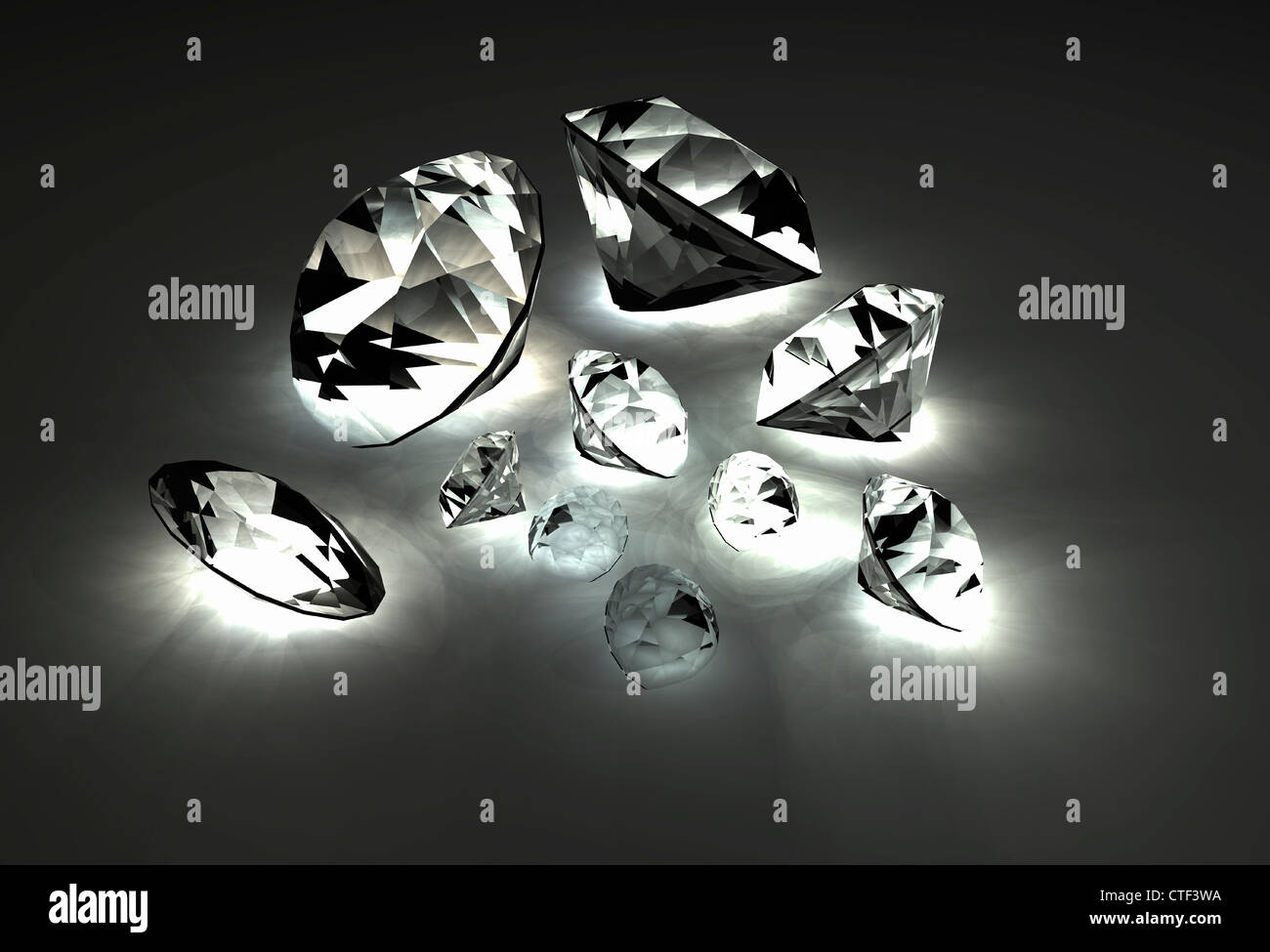 Varietà di gemme lucidato Foto Stock