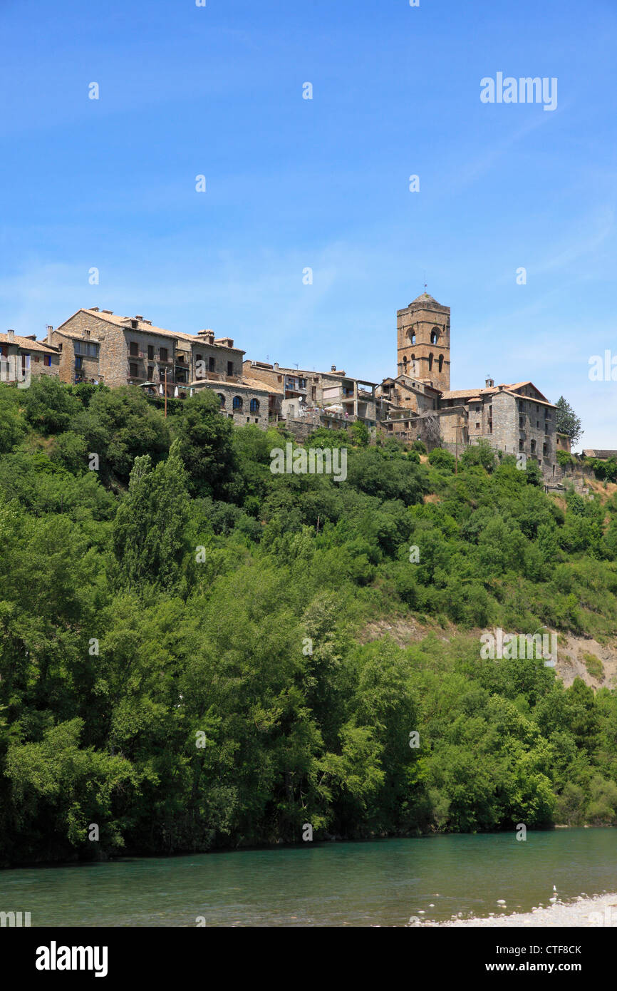 Spagna Aragona, Pirenei, Ainsa, villaggio, Foto Stock