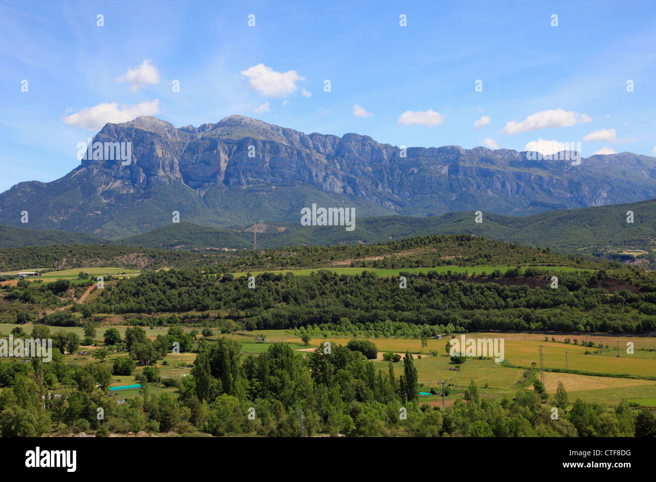 Spagna Aragona, Pirenei, Ainsa, paesaggio, Foto Stock