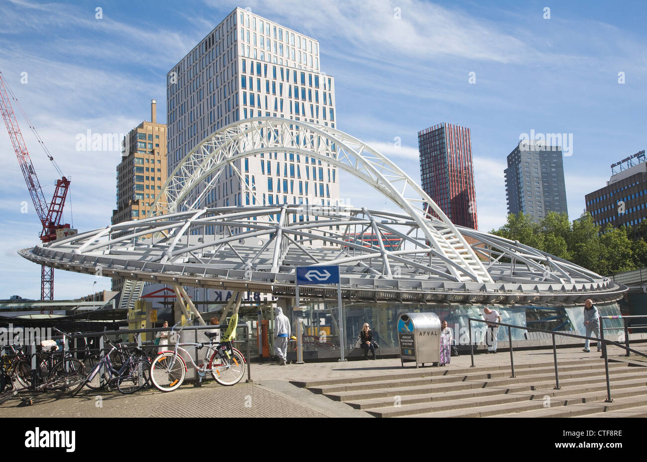 Blaak treno metro station Rotterdam Paesi Bassi Foto Stock