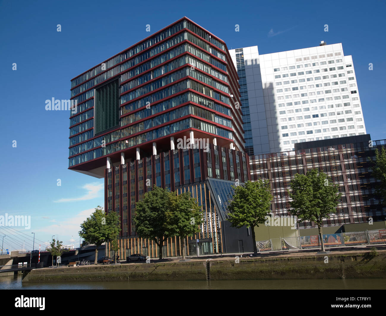 Architettura moderna Wijnhaven, Rotterdam, Paesi Bassi Foto Stock
