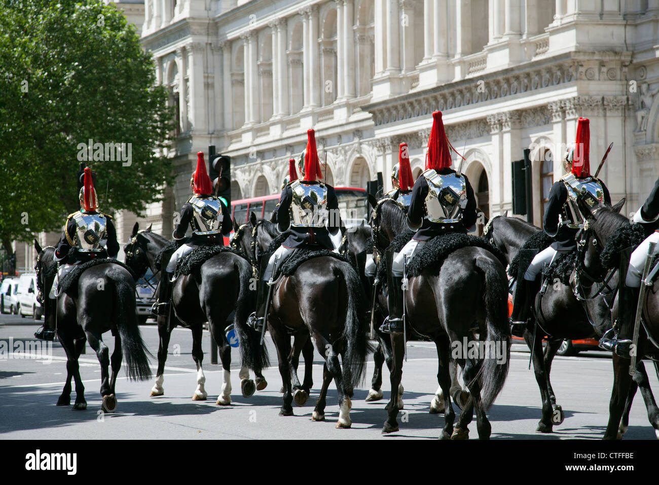 Horse Guards spostamento verso il basso di Whitehall - London REGNO UNITO Foto Stock