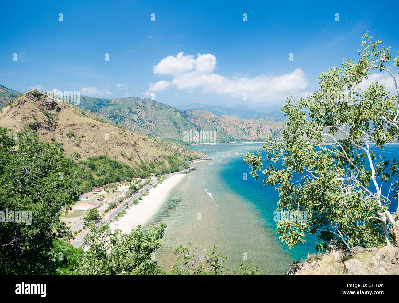 Areia Branca spiaggia nei pressi di Dili a Timor Est e Timor orientale Foto Stock