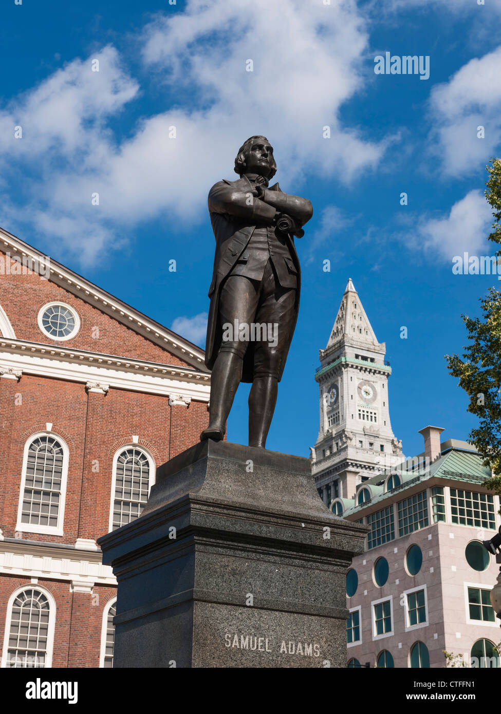 Samuel Adams, Faneuil Hall, Boston Foto Stock