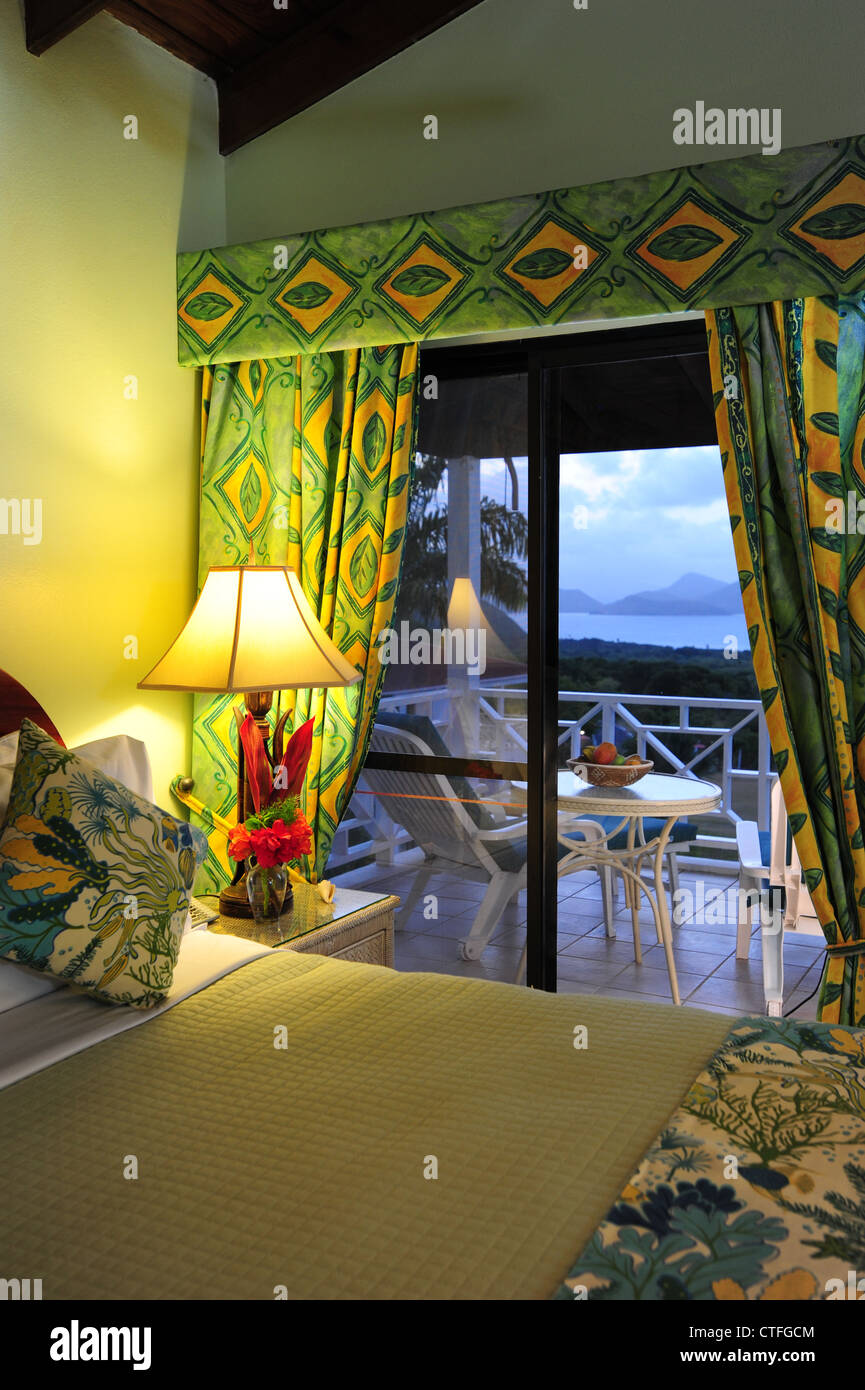 Caribbean West Indies Nevis Mount Nevis Hotel camera hotel di lusso Foto Stock