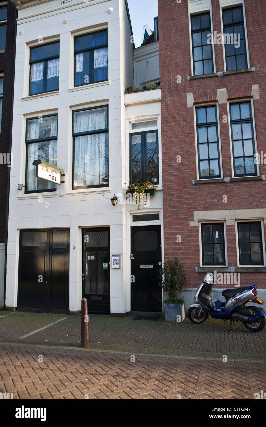 Paesi Bassi : Amsterdam, più strette casa nei Paesi Bassi, forse il mondo, sul Singel 7. Foto Stock