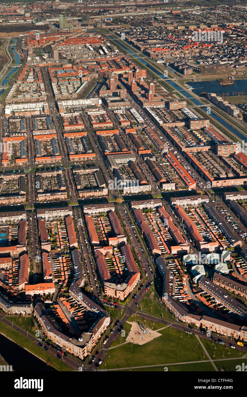 I Paesi Bassi, Den Haag (L'Aia), l'Aia. Moderno cosiddetto vinex quartiere chiamato Ypenburg. Antenna. Foto Stock