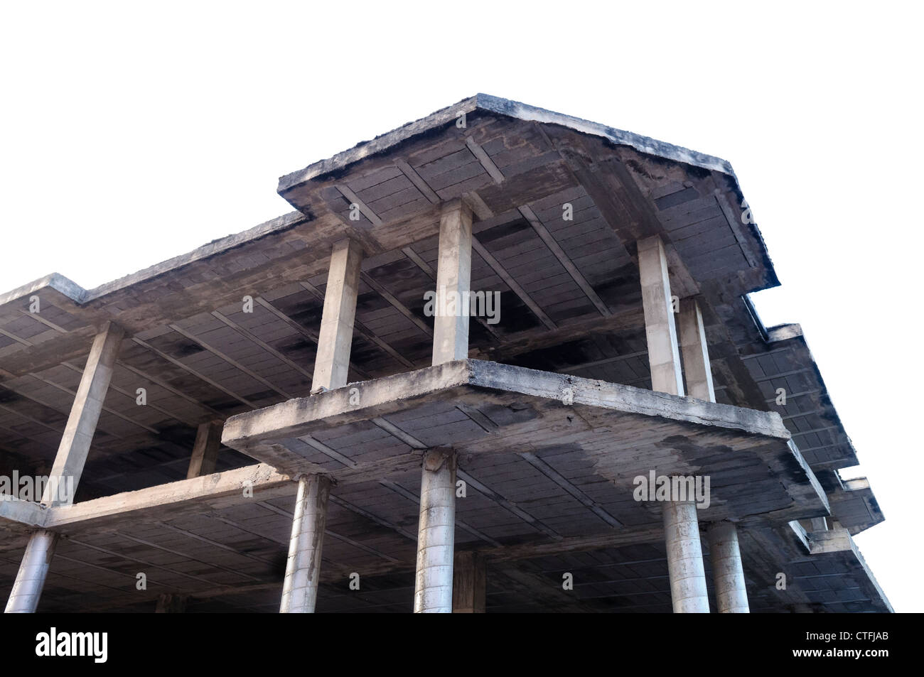 Incompiuta incompleta edificio di cemento in Spagna Foto Stock
