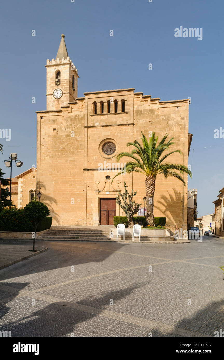 Chiesa cattolica romana a Sant Llorenç, Mallorca/Maiorca Foto Stock