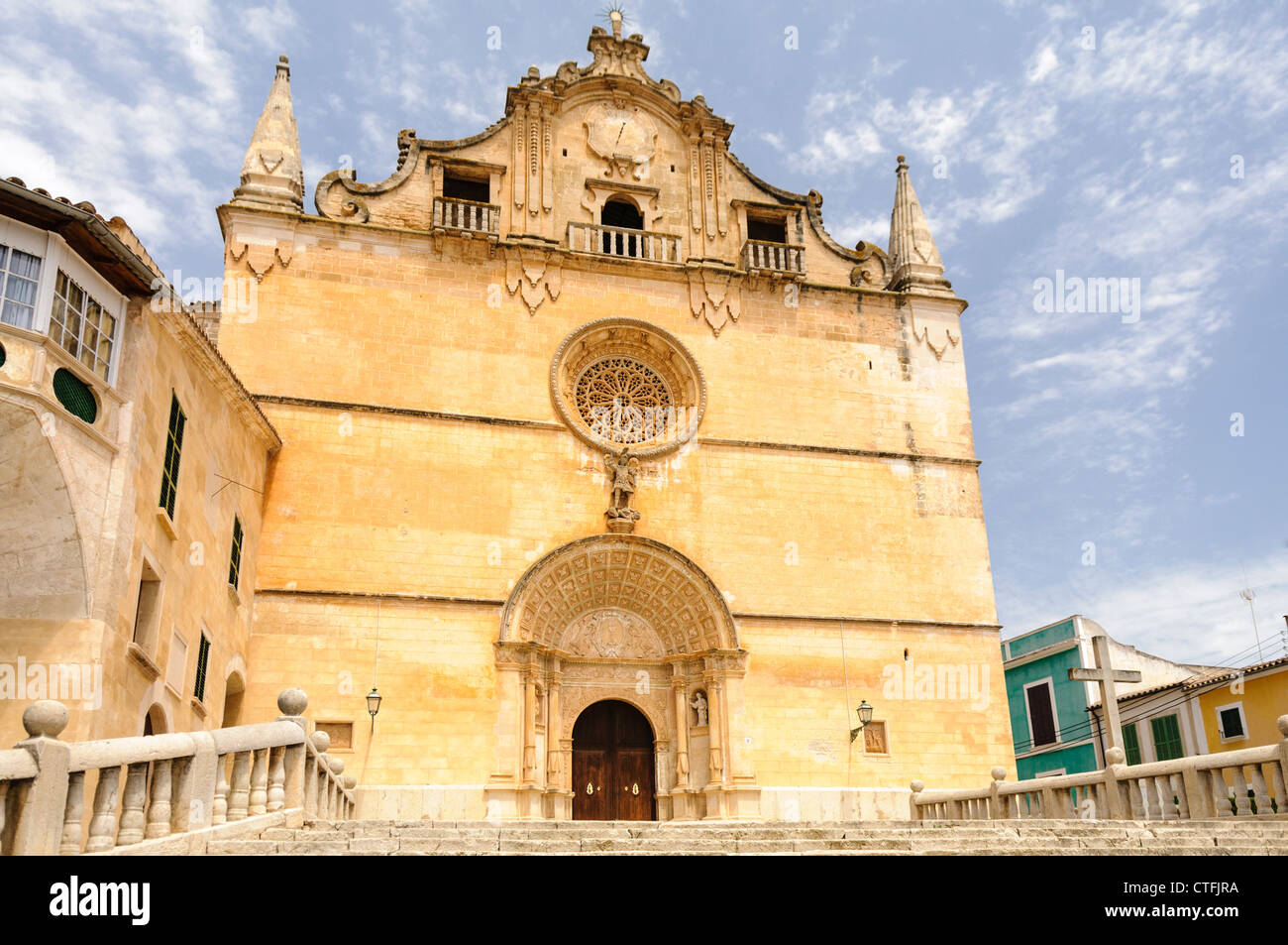 Chiesa Parrocchiale di Sant Miquel nel centro di Felanitx, Mallorca/Maiorca Foto Stock